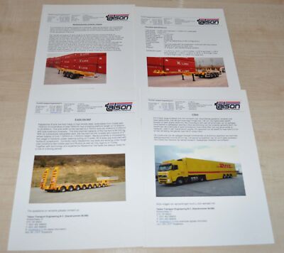 Talson Trailer Trucks Lot Brochure Prospekt