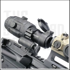 3X RED DOT SCOPE OPTICAL MAGNIFIER WITH FLIP TO SIDE MOUNT FOR RAIL