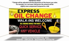 Oil  Filter Change Banner   High-Quality Vinyl Sign for Quick Vehicle Service