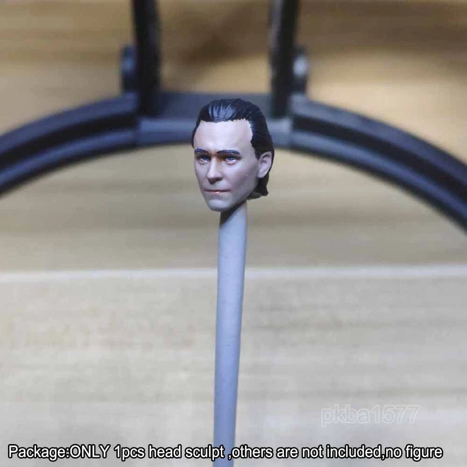 Cabeza de soldado esculpida cabeza de hombre Loki Tom Premium 1/18 para figura de acción de 3,75" Foto 3 de 3
