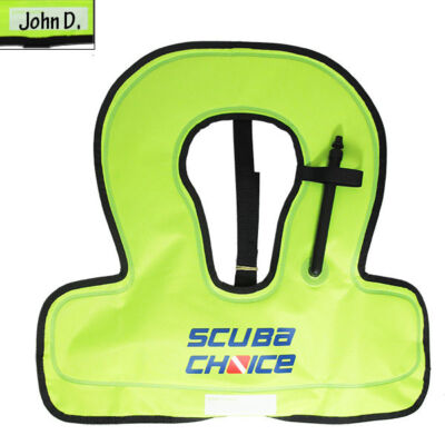 Scuba Choice Scuba Choice Youth Kids Snorkel Vest Neon Yellow/Blue with Name Box