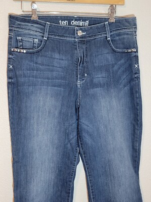Ten Denim USA Jean Womens Size 18 Regular Straight High Rise