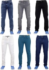Mens Slim Fit Denim Jeans Zip Fly Stretch Cotton Trousers Pants All Waist Sizes