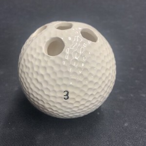 Vintage 1980’s 3.5” Ceramic Golf Ball Toothbrush Holder