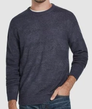 $198 Weatherproof Vintage Men Blue Stripe Crew Neck Acrylic Sweater Sweatshirt M