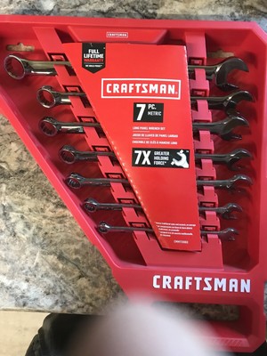 Craftsman 7-pc New Metric Wrench Set Gunmetal Chrome CMMT12063 Free