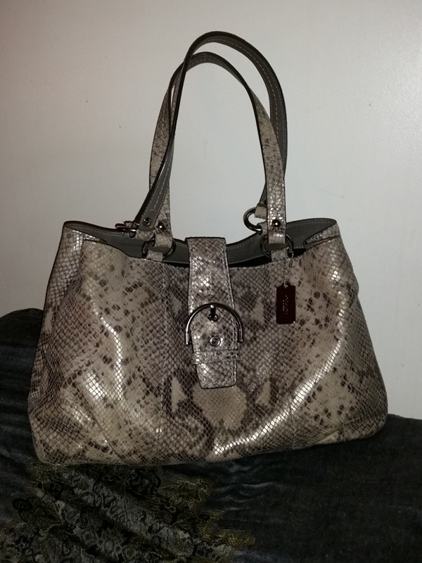 COACH PYTHON EMBOSSED CARRYALL TOTE - MINT | eBay