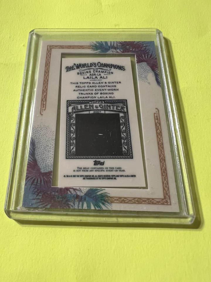 RARE 2007 ALLEN & GINTER LAILA ALI RELIC CARD /250 #AGR-LA Muhammed Ali Daughter - Image 2 of 2