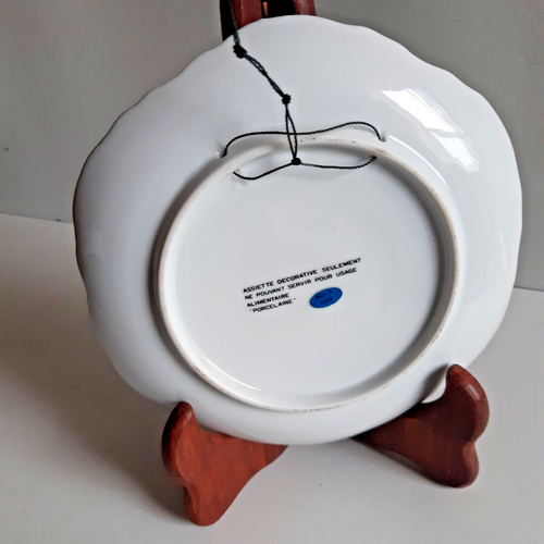 Assiette Porcelaine Vintage Décoratif Métier Vieux Paris L'opticien XV° Siècle - Photo 3 sur 4