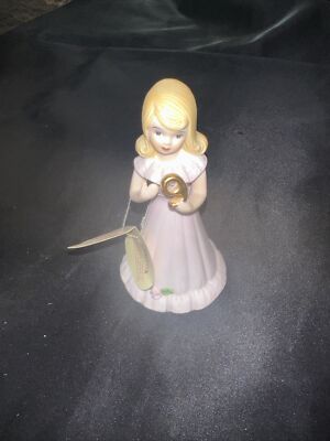 Enesco Growing Up Girl Age 9. Blonde Birthday Figurine