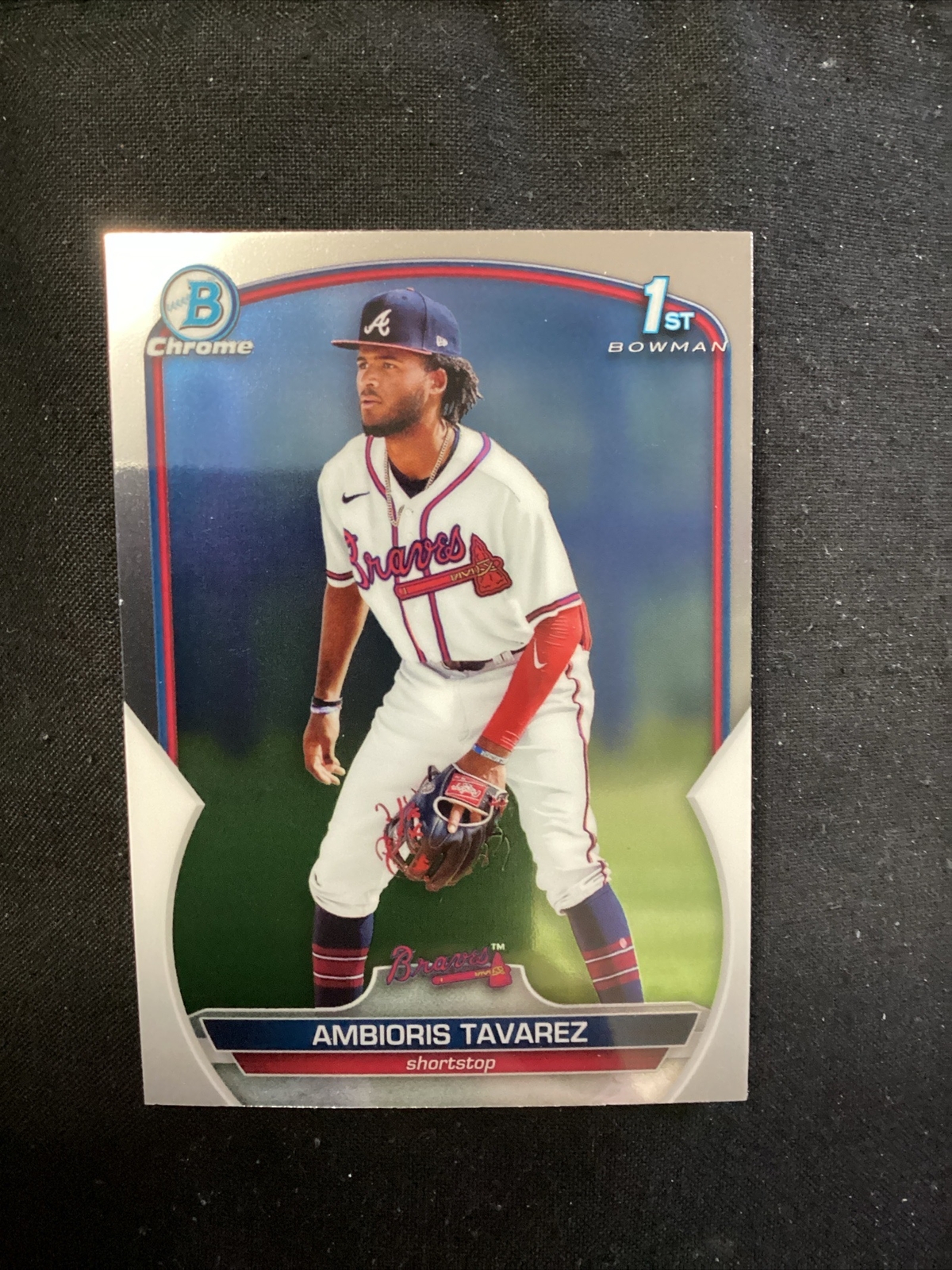 2023 Bowman Chrome Prospects #BCP-33 Ambioris Tavarez Braves 1st Bowman. PA1