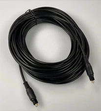 The Cimple Co. Digital Fiber Optical Toslink Cable - Gold Plated -  50FT - Black