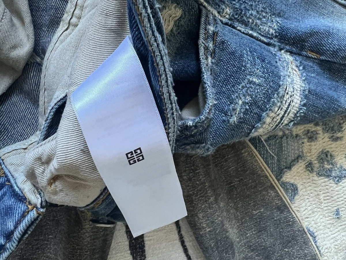 Givenchy Matthew Williams Jeans In Destroyed Denim Moleskin Givenchy Matthew Williams Jeans In Destroyed Denim Moleskin