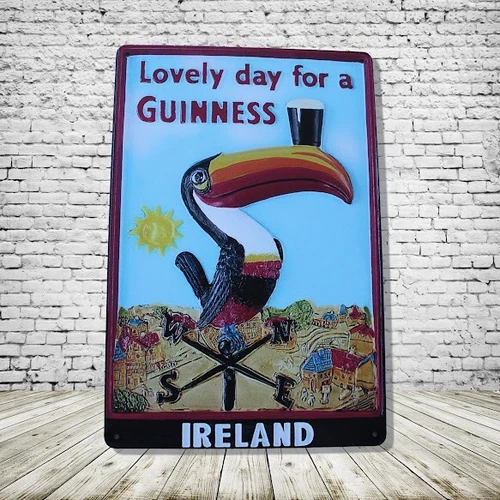 Guinness Beer Vintage Style Tin Metal Bar Sign Poster Man Cave Collectible New