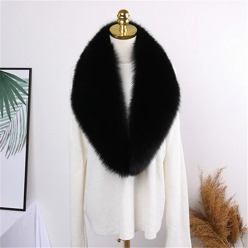100CM Real Fox Fur Scarf Collar Women Winter Neck Warm Fox Scarves Unisex Shawl - Bild 41 von 47