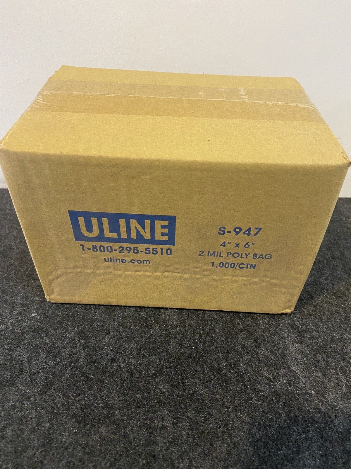1000 CLEAR 4 x 6 ULINE 2 MIL THICK POLY BAGS LAY FLAT OPEN TOP S-947