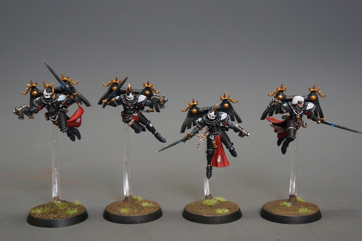 Warhammer 40K Seraphim Squad Painted - Sisters of Battle 5x Angel