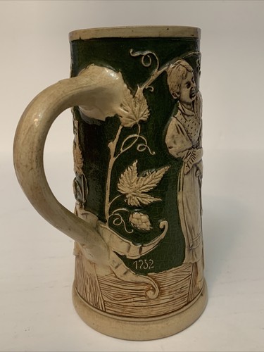 VINTAGE DEUTSCHER BIERKRUG 1752. ANTIKER HANDGEFERTIGTER DEUTSCHER BIERKRUG. - Bild 2 von 12
