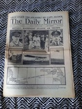 Daily Mirror Reproduction 1919 Atlantic Flight