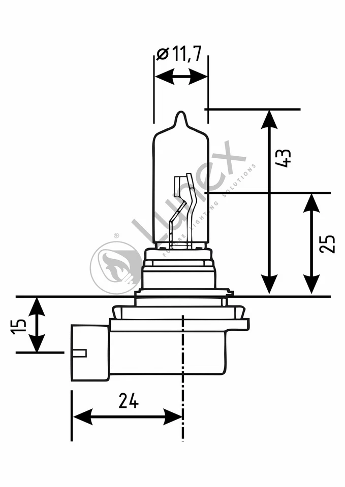 2x H8 Lunex SUPER YELLOW 708 12V 35W Car Halogen Headlight Bulbs PGJ19-1 2300K - Image 2 of 3