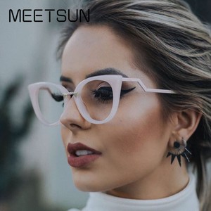 Vintage Cat Eye Eyeglasses Women Hd Optical Glasses Frames Metal Computer Clear Ebay