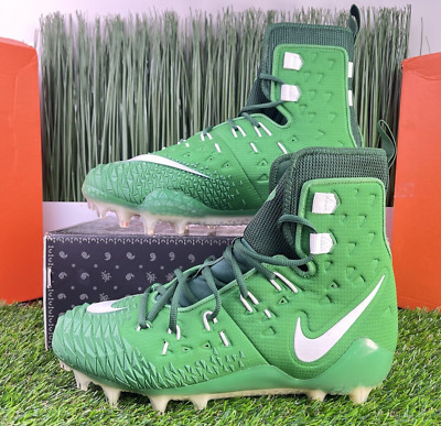 Nike Force Savage Elite NBY Mens Football Cleats Green White 857063-313 Size 10