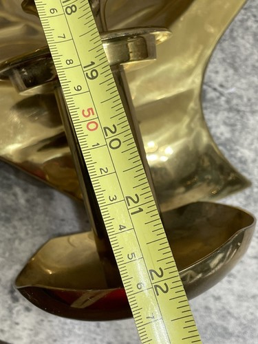Ethan Allen Brass Lotus Leaf Candle Holder Wall Sconce 22” - Picture 7 of 8