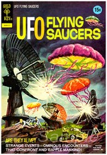 Listing image for FS04 UFO FLYING SAUCERS COMIC ADVERTISING A2 POSTER PRINT