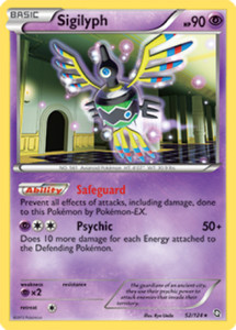 1x Sigilyph 52/124 RARE BW Dragons Exalted Pokemon TCG Card NM