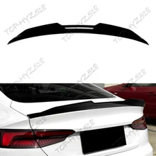 Gloss Black Rear Trunk Spoiler Lip Wing Trim PSM style For Audi A5/S5 2018-2025