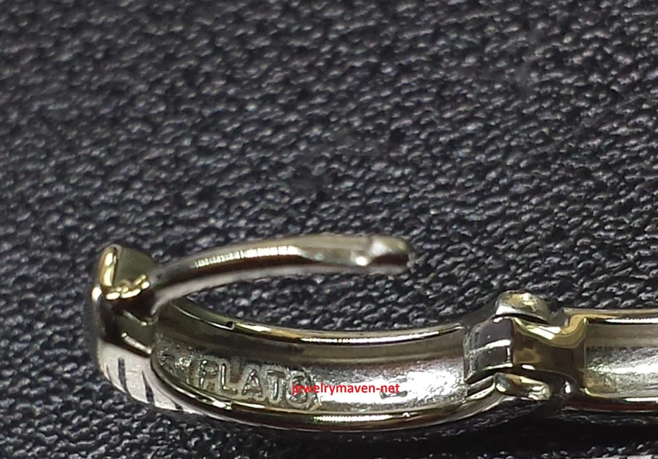 PAR DE ARETES HUGGIE con bisagras aro 950 lisos 11,5 mm 1/2" EE. UU. PULIDOS Foto 2 de 4