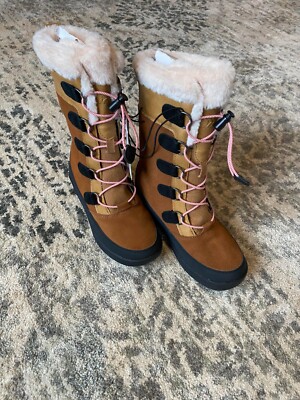 -All in Motion- Girls size 4 Alberta Tall winter boots with faux fur