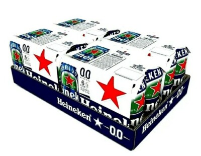 24 PACK: Heineken BEER Zero Non Alcohol- FREE Drink 11.2 oz slim cans Miller bud