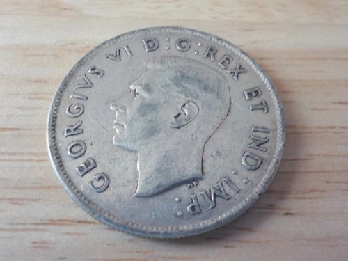 Canadian   1944    Silver   50  Cents   Half   Dollar   Coin