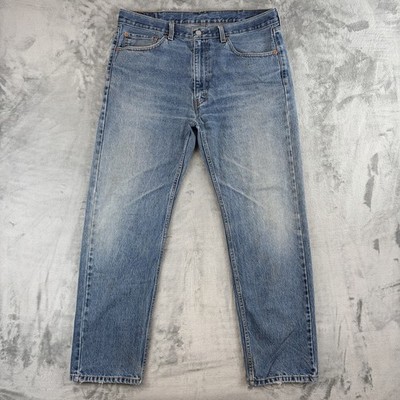 Levi s 505 Herren Jeans W38 L32 hellblau Straight Leg Mid Rise Denim