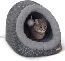 Thermo-Pet Cave Heated Cat Bed Indoor Heated Pet Bed Dogs  Cats Heated Pet Bed