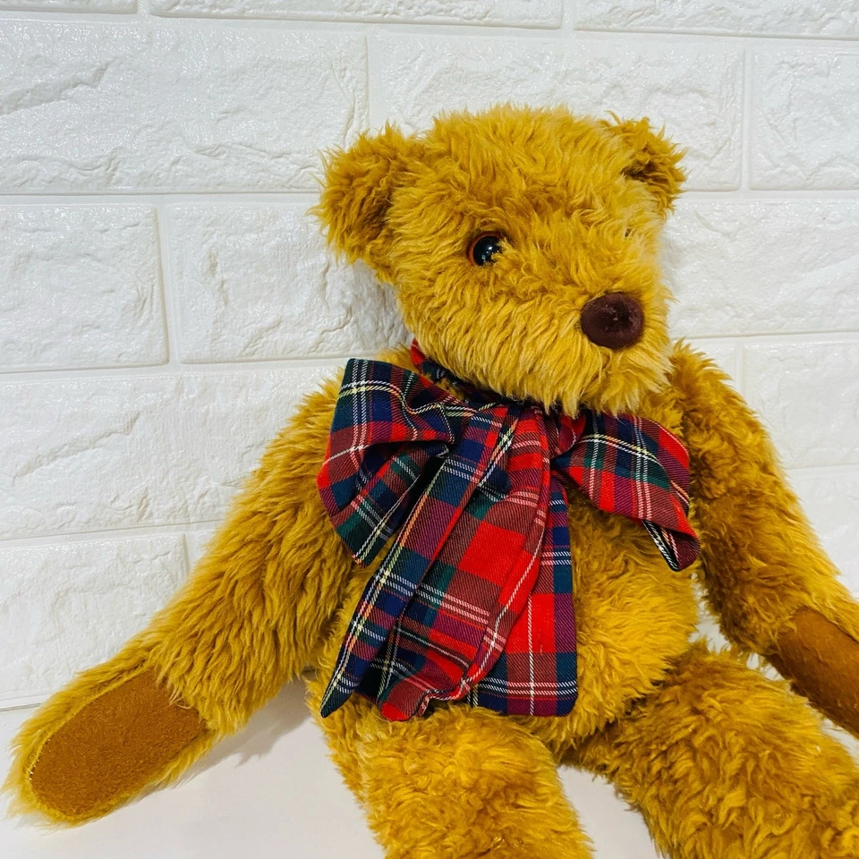 Oso de peluche vintage Avon risitas duermen 1996 por favor leer FUNCIONA arco marrón Foto 3 de 4