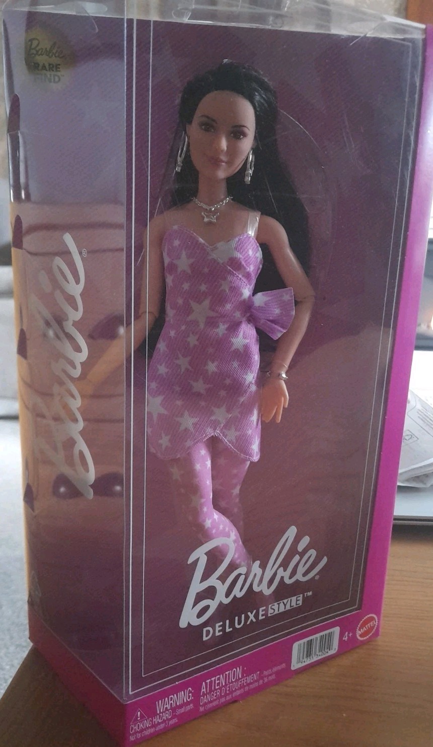 Barbie Deluxe Style Doll #11 Raquelle in Pink Denim Star-Print Dress *NEW*