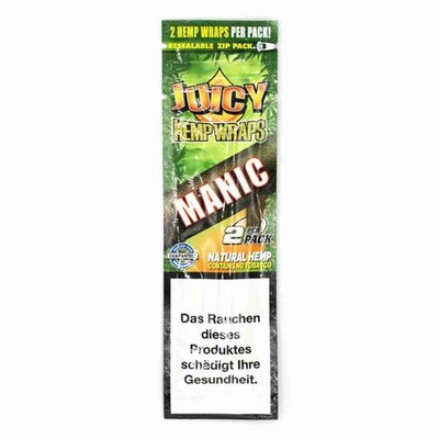 Juicy Jays Hemp Wraps Manic | 2 Wraps | für Tabakfeinschnitt und mehr