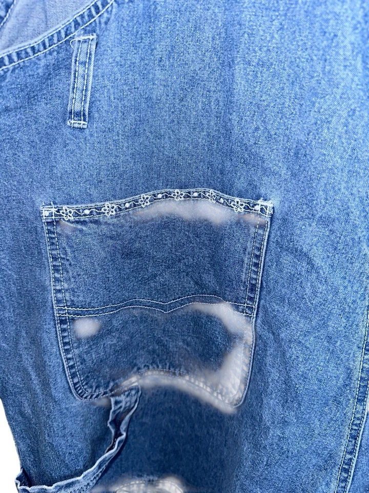 Mono corto de mezclilla para mujer Y2K Xhilaration de colección más bordado de 24 W  Foto 4 de 4