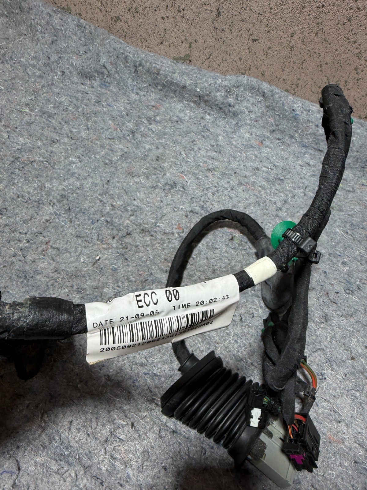 Bentley Continental Flying Spur Front Right Door wiring harness P/N 3W5971121B