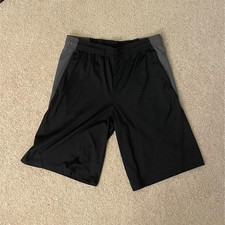 All in Motion Boy  s XL Athletic Shorts Black Gray Recycled Polyester Drawstring