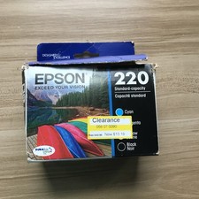 EPSON 220 C/M/Y/K Ink Cartridge Black and Color 4 Pack C13T293620 - EXP 11/25