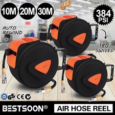 10M 20M 30M Retractable Air Hose Reel Commercial Auto Rewind Wall Mount Storage