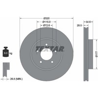 2X Textar 92235403 Bremsscheibe FüR Chrysler Dodge 300C Charger Challenger LX