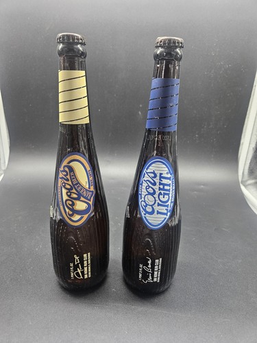 Original Coors Banquet And Coors Light Beer Baseball Bat Limited Edition Bottle