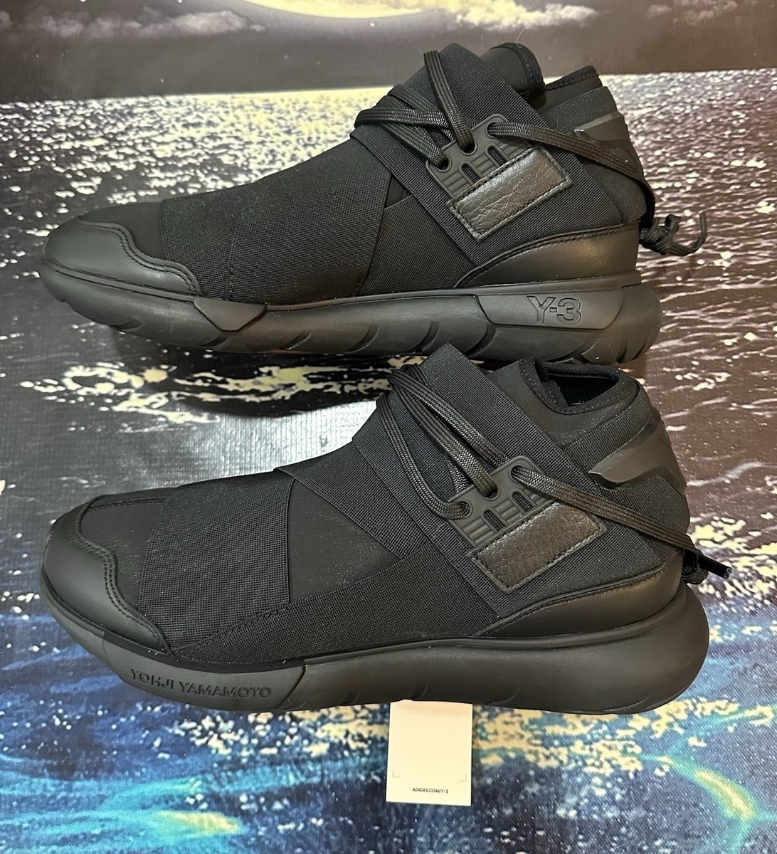 Adidas Y-3 Qasa High Triple Black Men's Size 8 IF5505 “Rare Size