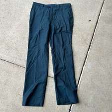 GUCCI Uniform Italy Men’s Wool Mohair Blend Cuffed Dark Green Dress Pants 50