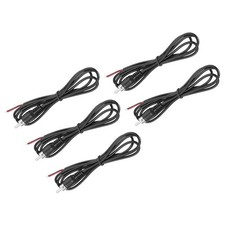 5 x Speaker RCA Male Plug Jack to Bare Wire Open End Audio Cable Adapter 1m