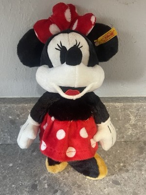 NWT  Disney Steiff Minnie Mouse Plush Stuffed Animal With Ear Tag 12'' Tall
